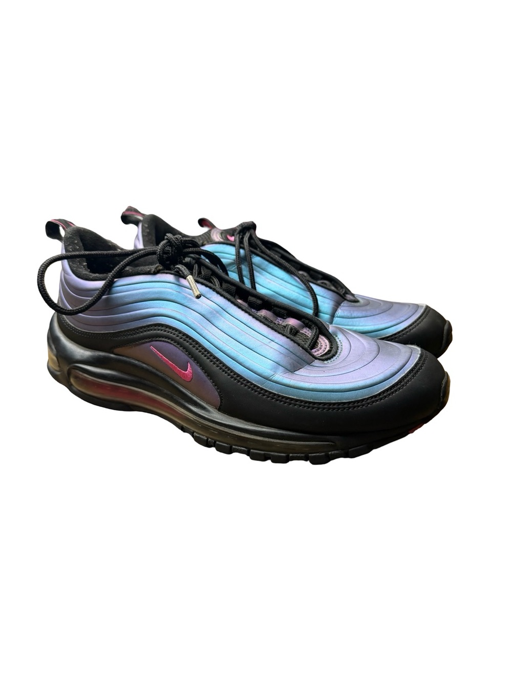 ✨👟 Nike Air Max 97 Premium Iridescent Running Sneakers‎ Men’s Size 9 🌈👟✨
